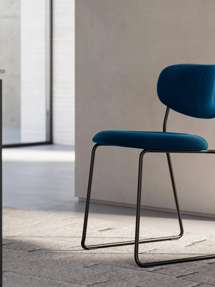 Sedia Lea in velluto di Arredo3