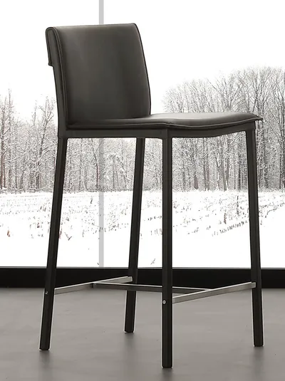 Sgabello Vogue Stool rivestito in ecopelle di La Seggiola