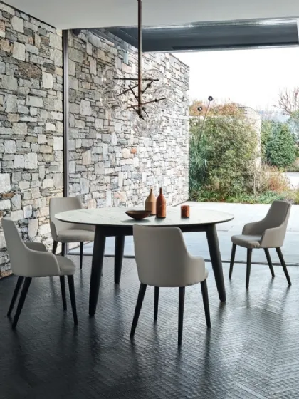 Tavolo rotondo Convivio in Ceramica Statuarietto di Sangiacomo