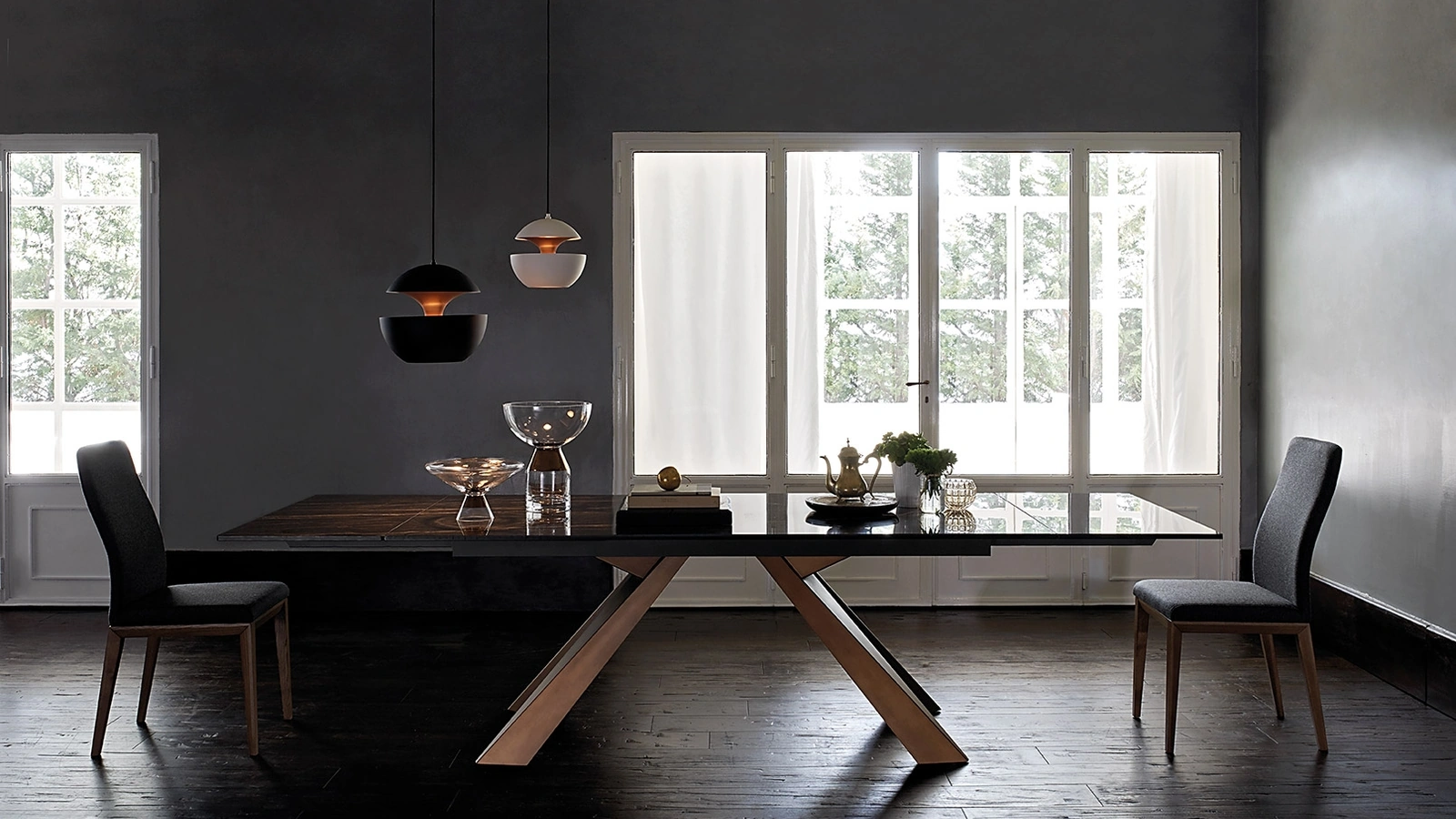 Tavolo allungabile in vetroceramica Cosmo T72 di Friulsedie