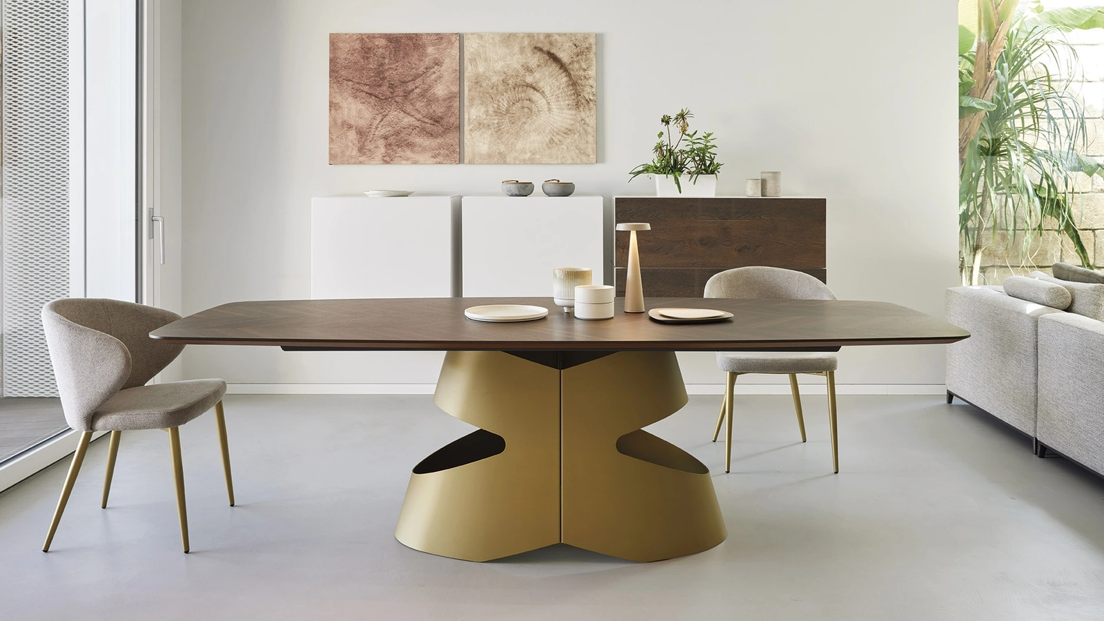 Tavolo Mirò T57 Oro Antico di Friulsedie
