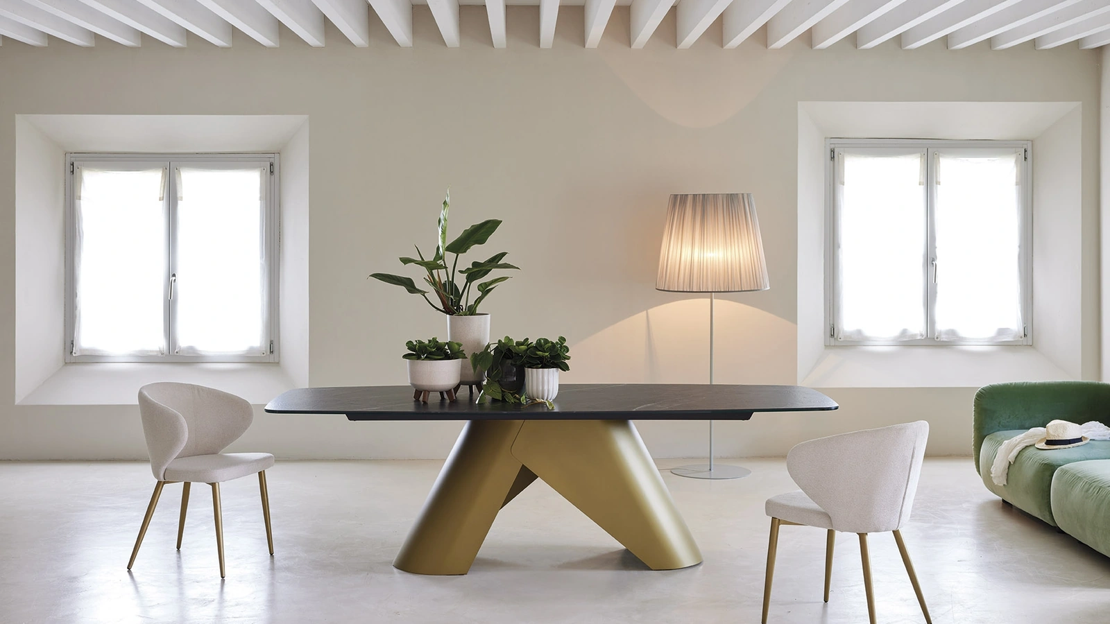 Tavolo Orion T59 Oro Antico di Friulsedie