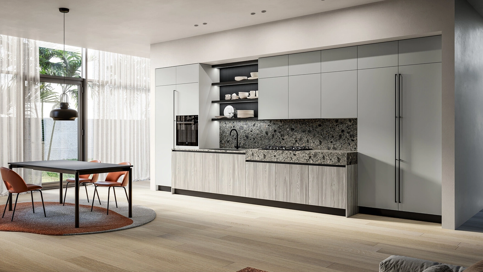 Cucina Moderna lineare in laminato Cloe di Arredo3