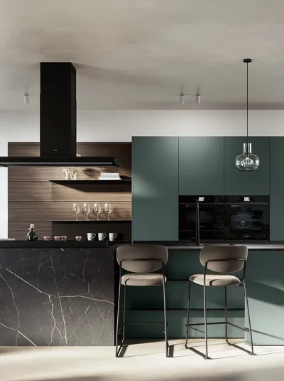 Cucina Moderna in Pet con isola Kalì di Arredo3